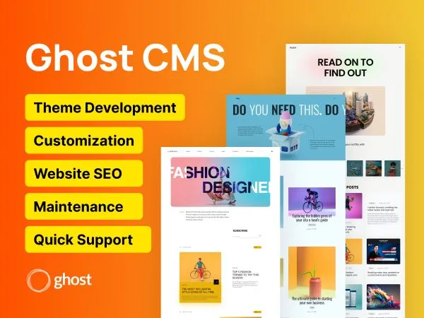 Develop customize Ghost CMS Theme or website